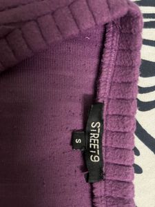 Purple V-Neck Crop Top