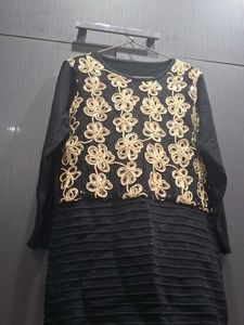 Black Woolen Dress U Can Wear With Jeans Also