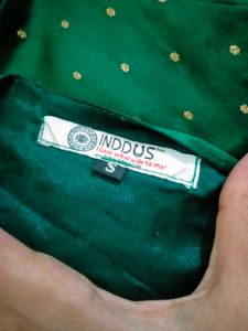 Inddus Dark Green Anarkali Kurta