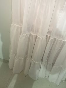 White Flowy maxi Skirt