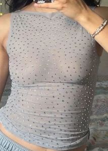 Sparkly Sleeveless Top Lulu&amp;sky