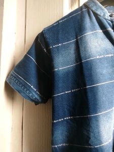 Denim Striped T-Shirt