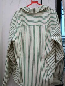 Striped Oversized Shirt And Corset Top Combo
