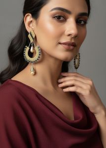 Statement Earrings (black and gold)