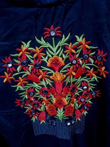 Embroidered Black Kurta