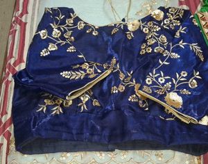 Light Blue Tissue Saree