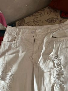 Ripped White Jeans