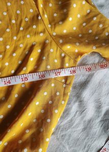 Yellow Polka Dot Wrap Top