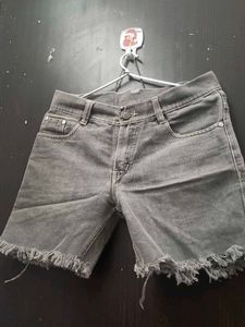A Grey Colour Casual Shorts.