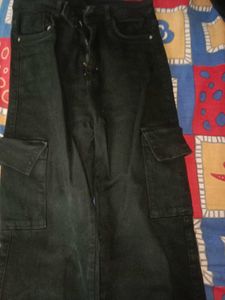 Black Cargo Jeans