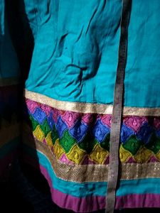 Ethnic Frock (Anarkali For Women) + Blue Skirt