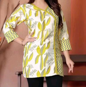Floral Print Angrakha Style Top