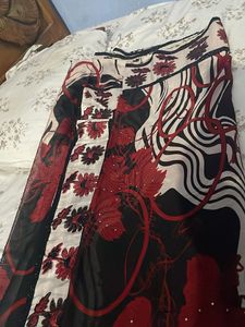 Black Floral Saree