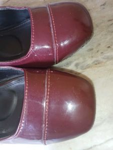 Burgundy Mary Jane Heels