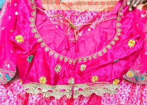 Pink Brocade Lehenga