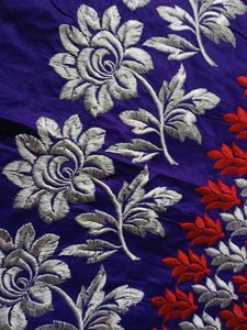 Unstitched Suit Purple and Red Colour Combine dres