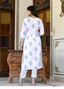 Elegant White Printed Kurta