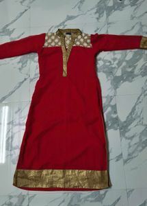 Elegant Pink &amp; Gold Kurta