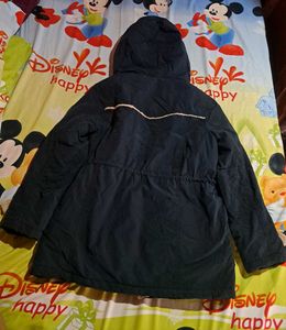 Navy Blue Hooded Winter Parka