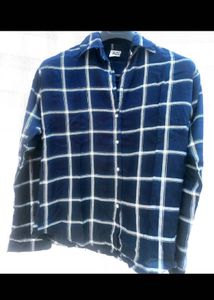 Blue Plaid Flannel Shirt