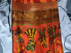 Mohak Festive Orange Saree