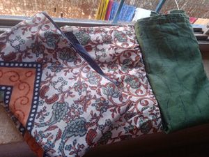 Green Printed Kurta Set