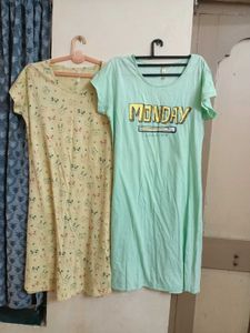 Green Color Baniyan Night Wear
