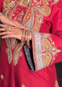 Red Embroidered Suit