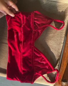 Red Velvet Bralette Top