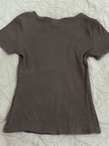 Cute Brown Fitted Top