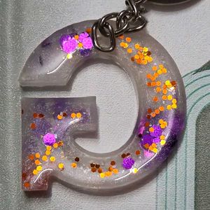 New G Letter Resin Keychain