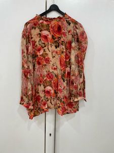 🌹Garden Glam! Rose Shimmer Blouse-Thrift Score🌹