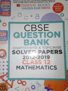 Mathematics Class 12 CBSE QUES TION BANK
