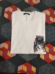 AllSaints White Graphic Tee - Size Large