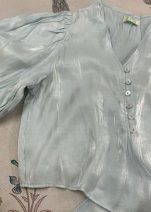 Shimmery Blue Top