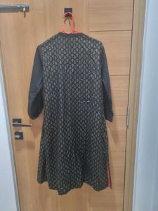 Black And Gold Shrug-Style Kurta