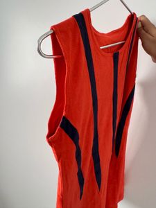 Sleeveless Orange Top