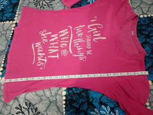 Pink Graphic Print Tee