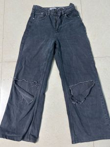 Ripped Wide Leg Jeans