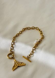 Gold Whale Tail Bracelet