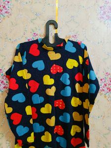 🇳🇿💫❤️Heart Print Long Sleeve Top