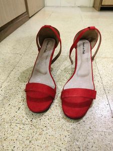Red Strappy Heels
