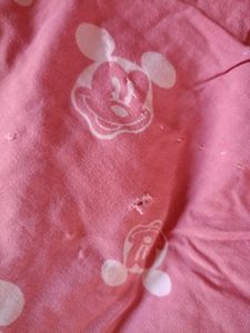 Pink Top With A Cute Print &amp; Flowy Sleeves