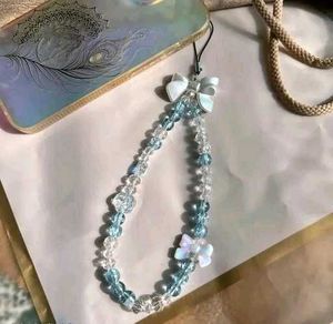 Beaded Phone Charm 💙