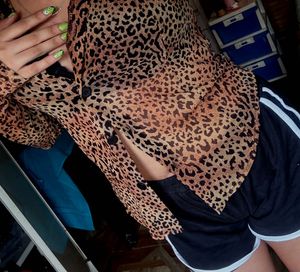 Sheer Leopard Print Shirt
