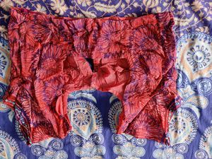 Stitched Blouse In Colour Pink blue