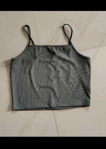 Grey Crop Top New