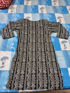 Elegant Black Batik Print Kurta