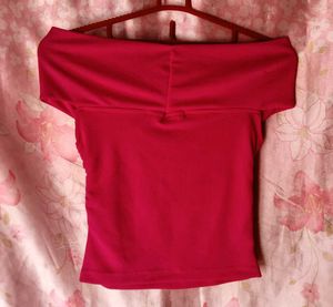 Hot Pink Off-Shoulder Top