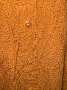 yellow Embroidered Kurta